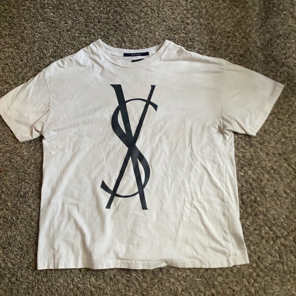 Stylish White T-Shirt with Black Logo